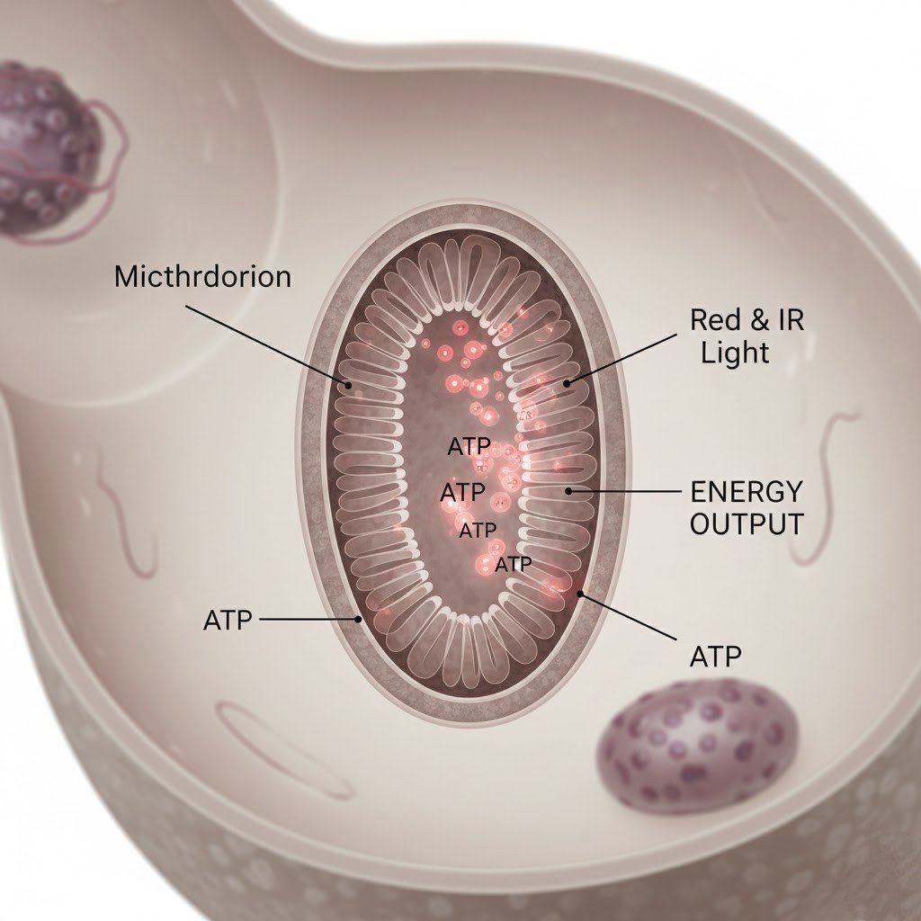 Once absorbed, the light helps stimulate mitochondrial activity.